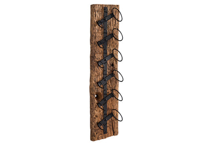 EUPHORIA BARRACUDA wall-mounted wine rack, 100cm, solid teak wood