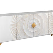 Komód GOLDEN SUNSET 180 cm 3D mangófa fehér kézzel készített
