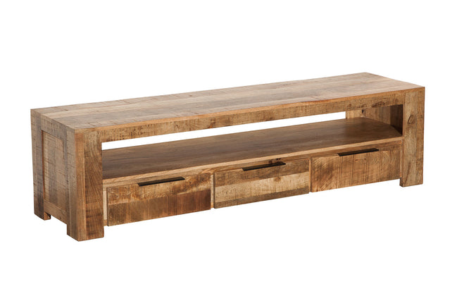 IRON CRAFT TV stand 170 cm industrial style mango wood natural