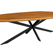 Dining table ORGANIC ARTWORK 240cm acacia wood brown