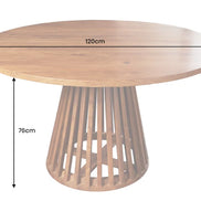 Dining table MAISON JADE Ø 120cm round acacia wood