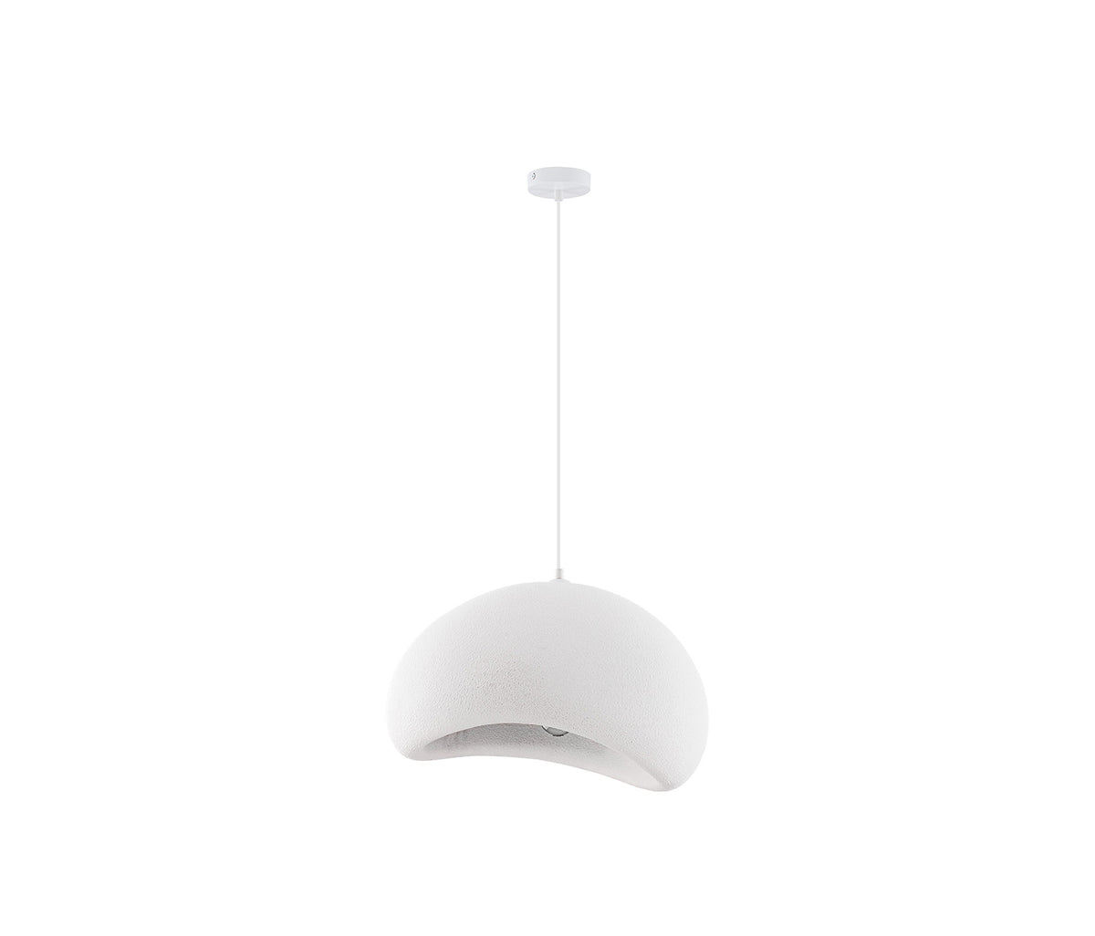 Aere single pendant lamp made of synthetic material, white