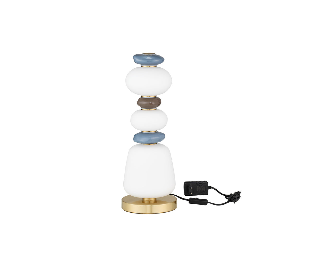 Palo LED decorative table lamp made of glass, in blue
