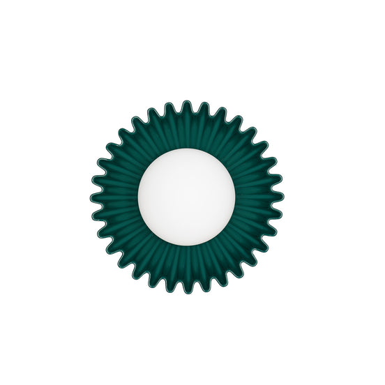 Petel decorative wall lamp made of green glass