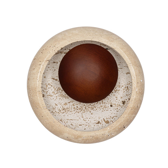 Tavo LED Decorative Wall Lamp Made of Stone, Brown