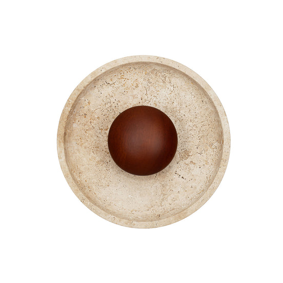 Tavo LED decorative stone wall lamp, brown