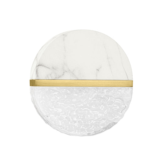 Dorin LED decorative marble wall lamp in matte gold