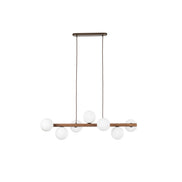 Estera multi-arm pendant lamp made of natural wood, Scandinavian style