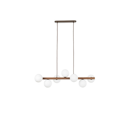 Estera multi-arm pendant lamp made of natural wood, Scandinavian style