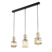 Sophia multi-arm pendant light made of amber glass in a modern style