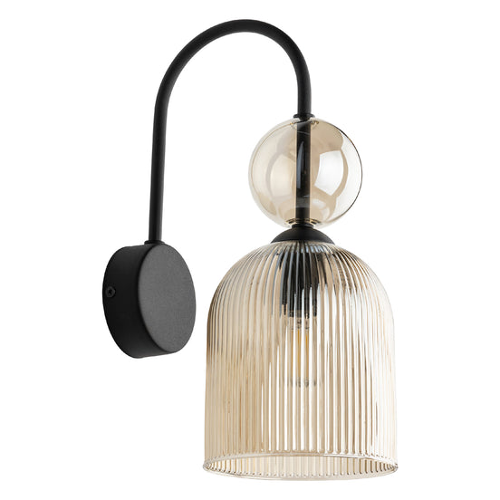 Sophia wall light made of amber glass in a modern style