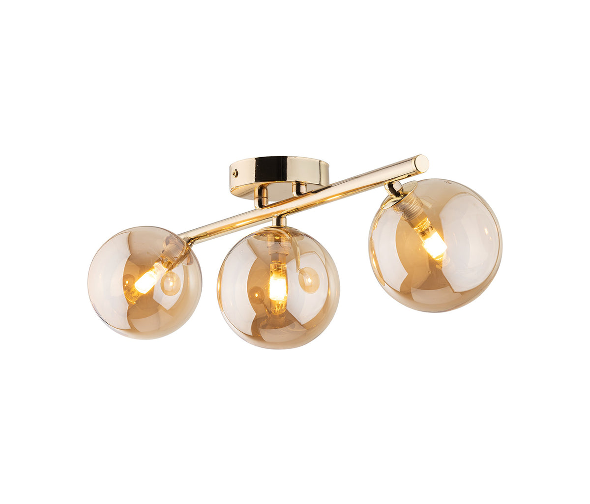 Estera multi-arm ceiling light made of glass, in a modern style