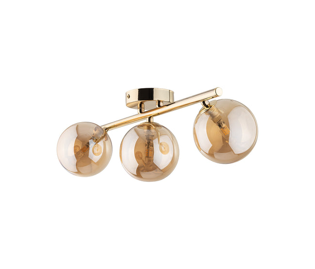 Estera multi-arm ceiling light made of glass, in a modern style