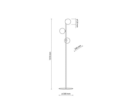 Estera decorative floor lamp made of glass, modern style