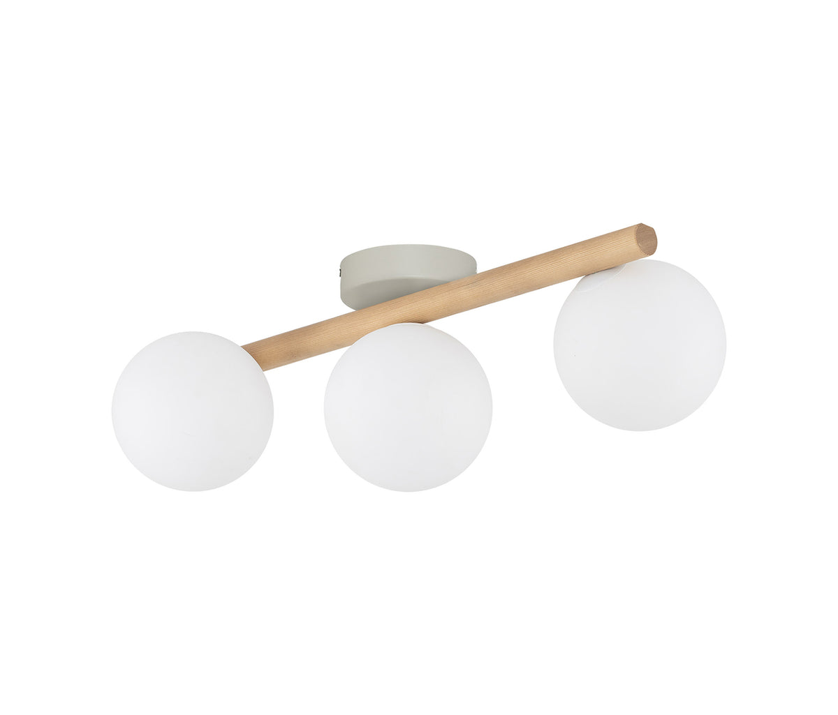 Estera ceiling lamp made of natural wood, in Scandinavian style