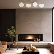 Estera general ceiling light made of natural wood