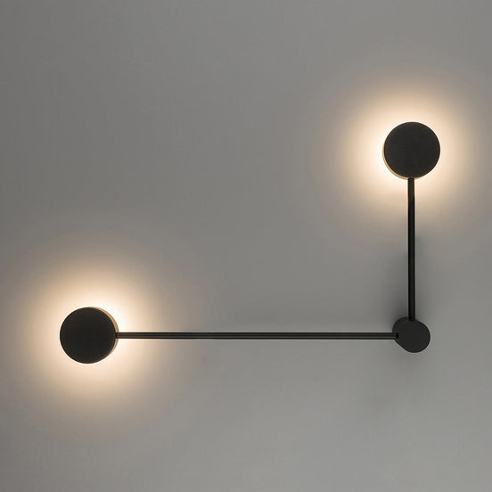 Orbit decorative wall lamp made of metal, in black