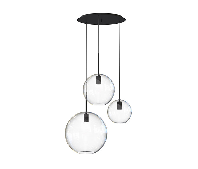 Sphere több ágú függesztett lámpa modern átlátszó üvegből