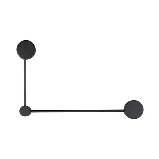 Orbit decorative metal wall light, black