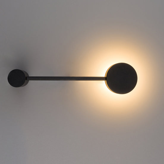 Orbit decorative wall lamp made of metal, black