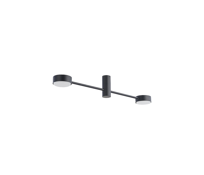 Orbit multi-arm ceiling lamp made of metal, in black