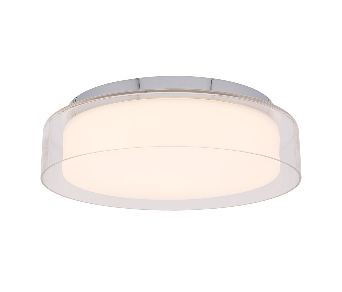 Pan general ceiling light in modern chrome glass design