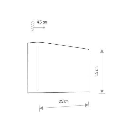 Haga decorative wall light in modern graphite-colored metal
