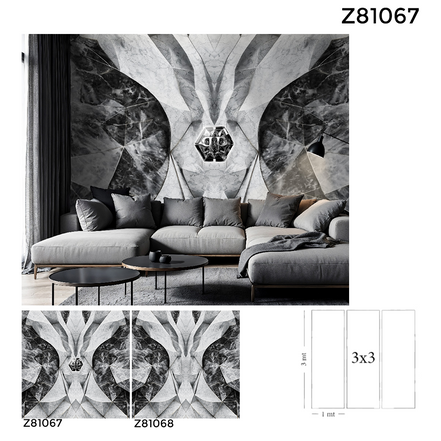 Philipp Plein 2 – Geometric Marble Panel
