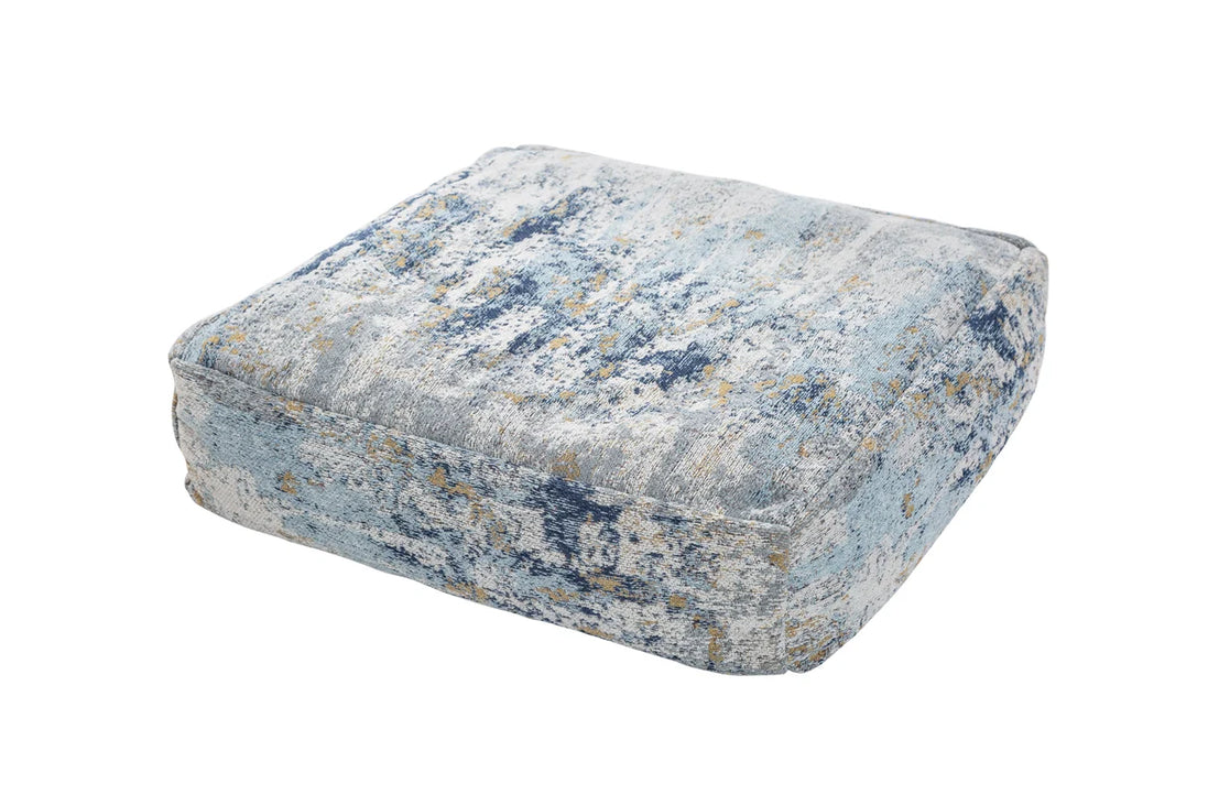 ABSTRAKT kék bézs szövött padlópárna, 70 cm