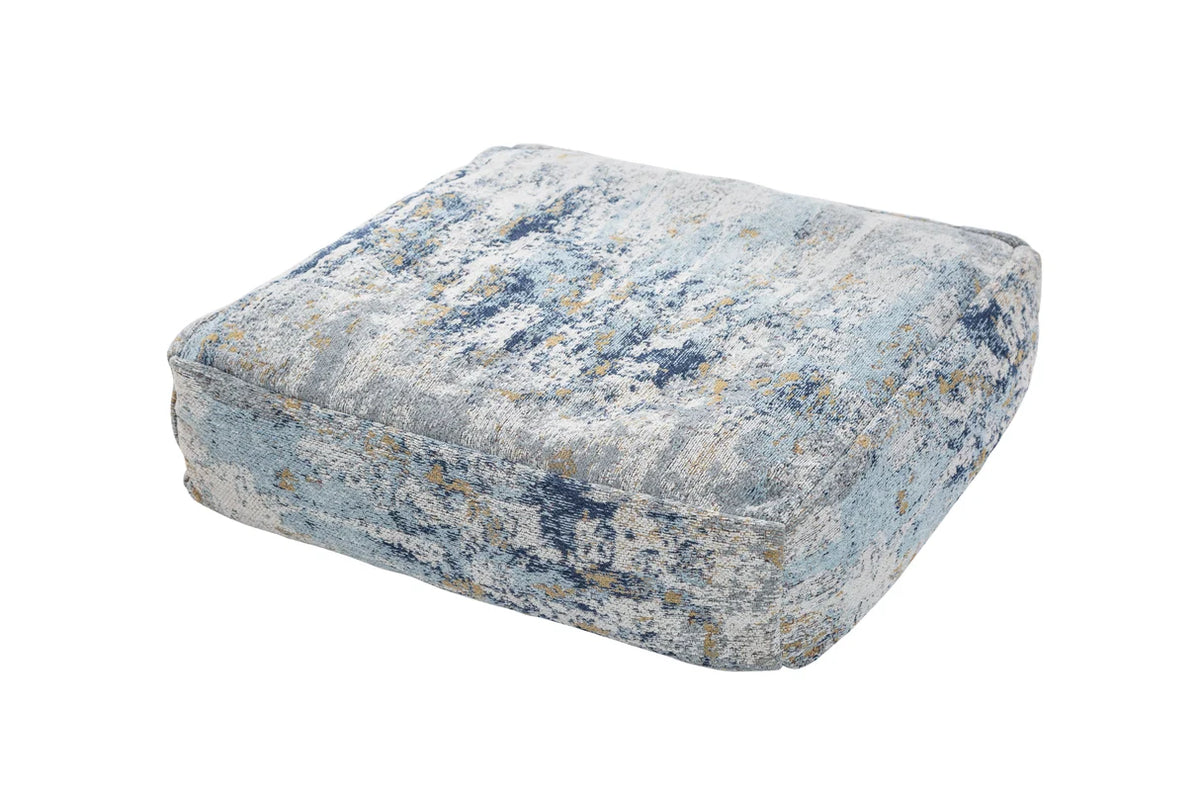 ABSTRAKT kék bézs szövött padlópárna, 70 cm