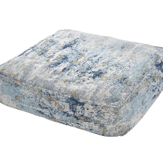 ABSTRAKT kék bézs szövött padlópárna, 70 cm