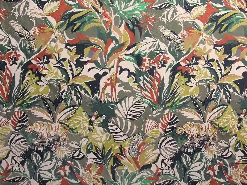 BOTANICAL DREAM 02 Tropical Sunset pamut textil