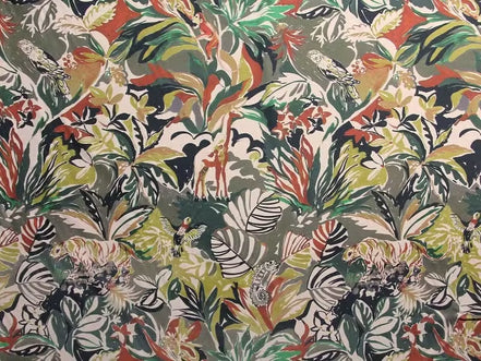 BOTANICAL DREAM 02 Tropical Sunset pamut textil