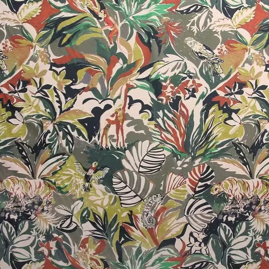 BOTANICAL DREAM 02 Tropical Sunset pamut textil