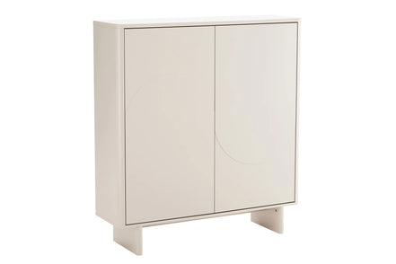 SAVOY magas fehér tálalószekrény, 130 cm